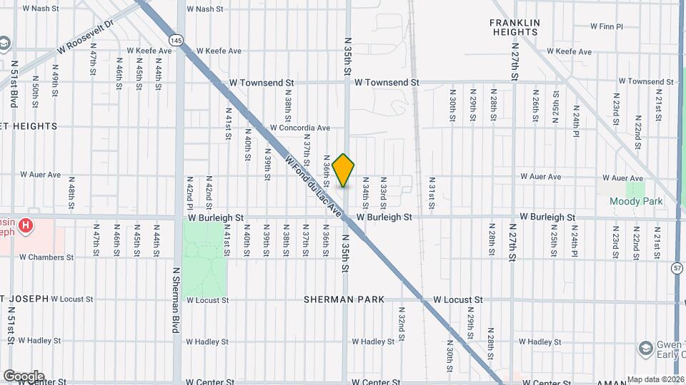 3147 N 35th St Map and Location Details