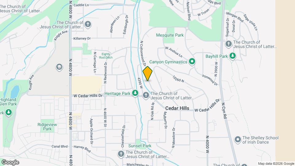 10167 N Cottonwood Dr Map and Location Details