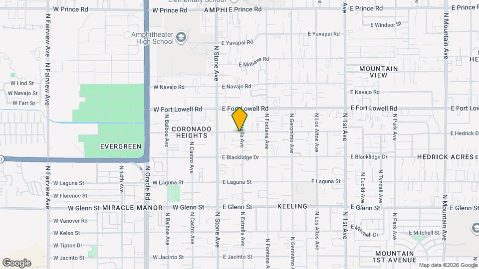 130 E Delano St Map and Location Details