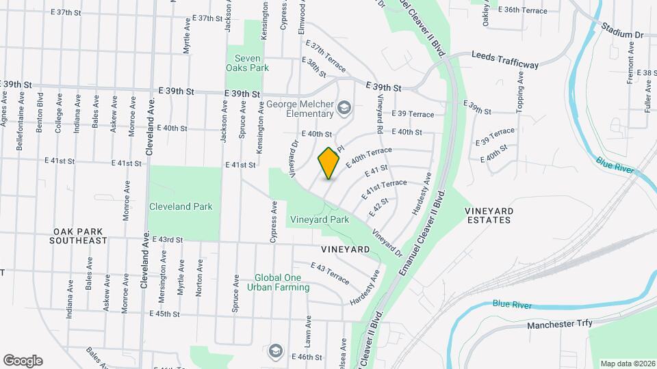 4714 E 40th Terrace Mapa y Detalles de la Ubicación