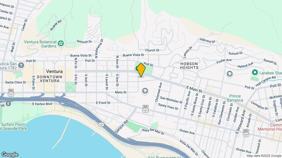1311 E Santa Clara St Map and Location Details