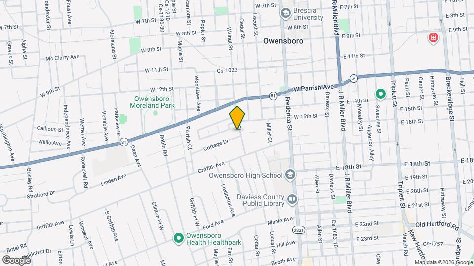 1526 Walnut St Map and Location Details