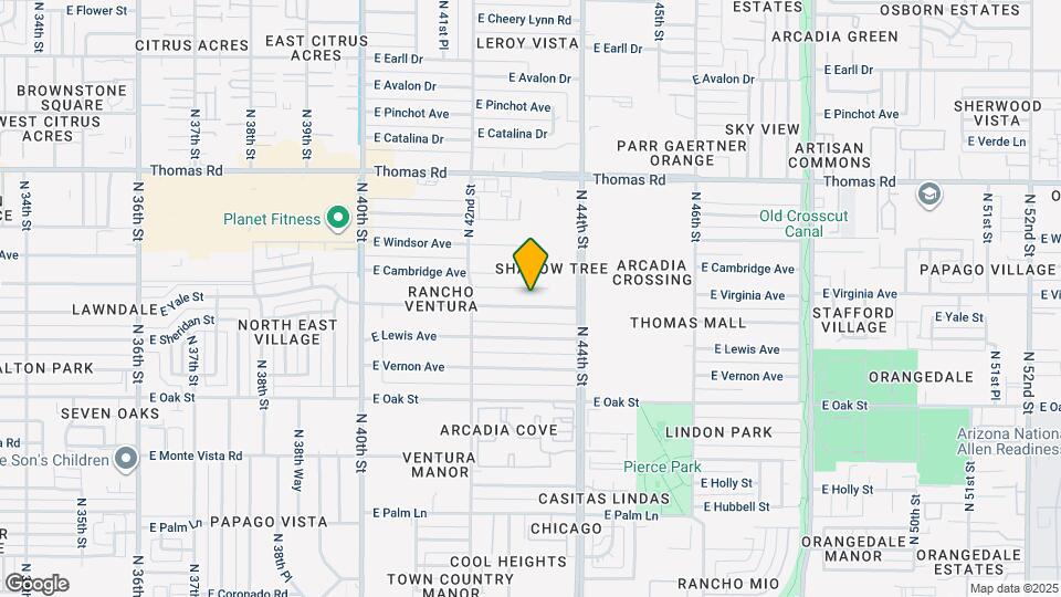 4302 E Wilshire Dr Map and Location Details