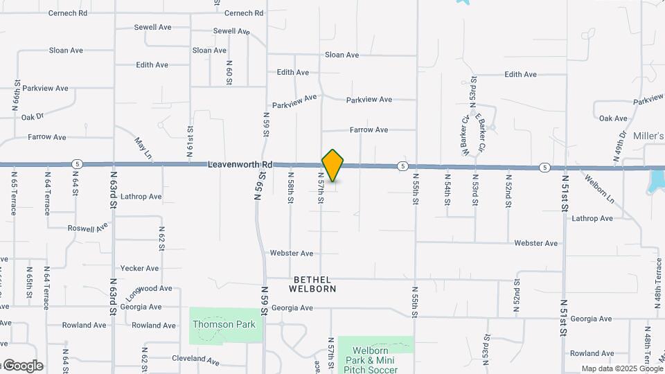 5634 Lathrop Ave Map and Location Details