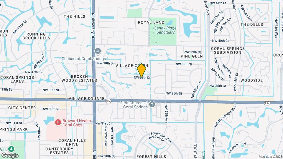 8706 NW 38th Dr Map and Location Details
