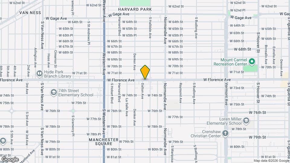 1518 W Florence Ave, Unit 3 Map and Location Details