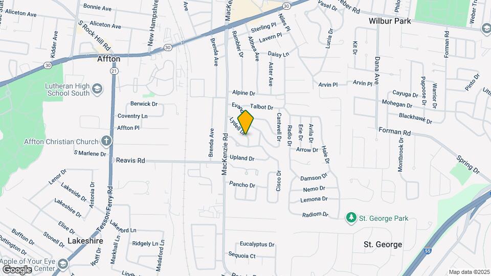9510 Lydell Dr Map and Location Details