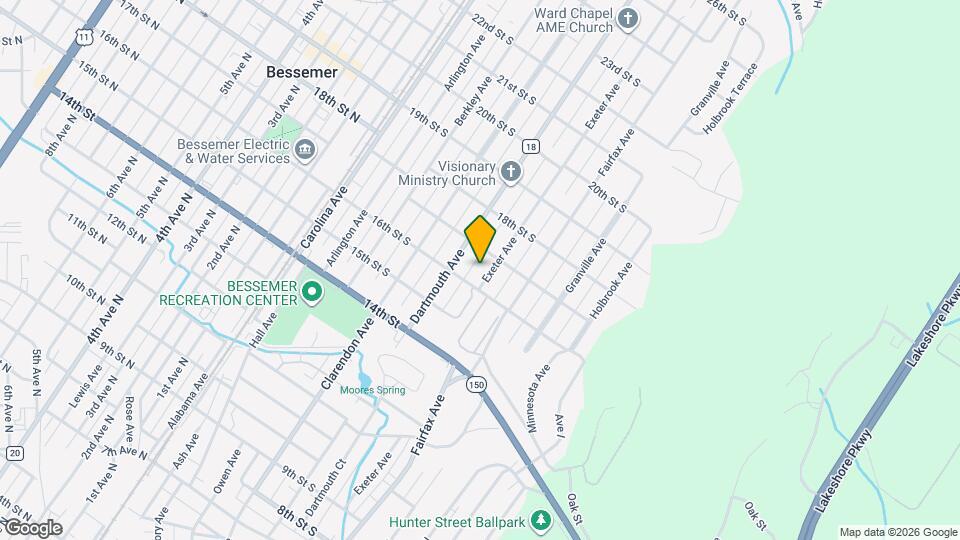 1612 Exeter Ave Map and Location Details