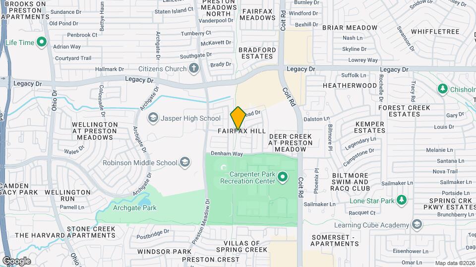 4320 Fairfax Hill Dr Map and Location Details