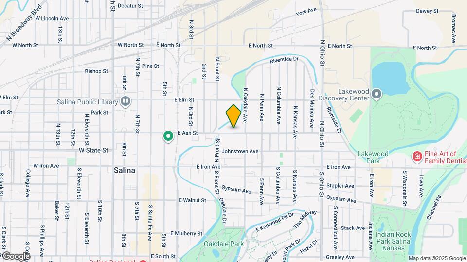 623 E Ash St Map and Location Details