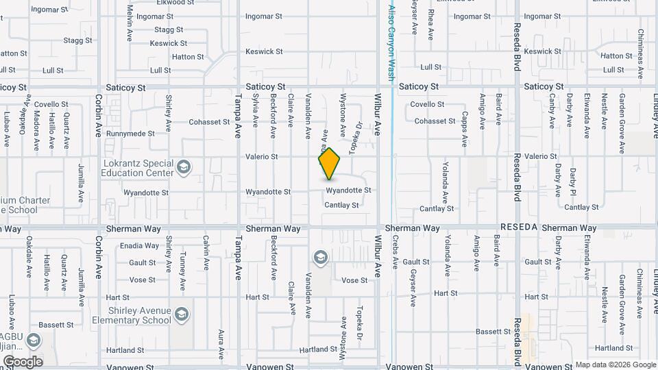 19027 Wyandotte St Map and Location Details