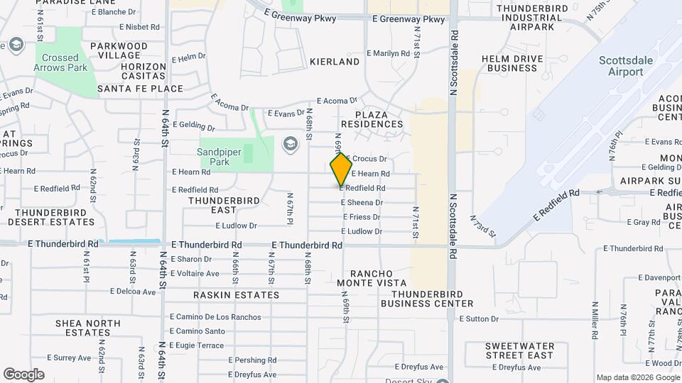 6843 E Redfield Rd Map and Location Details