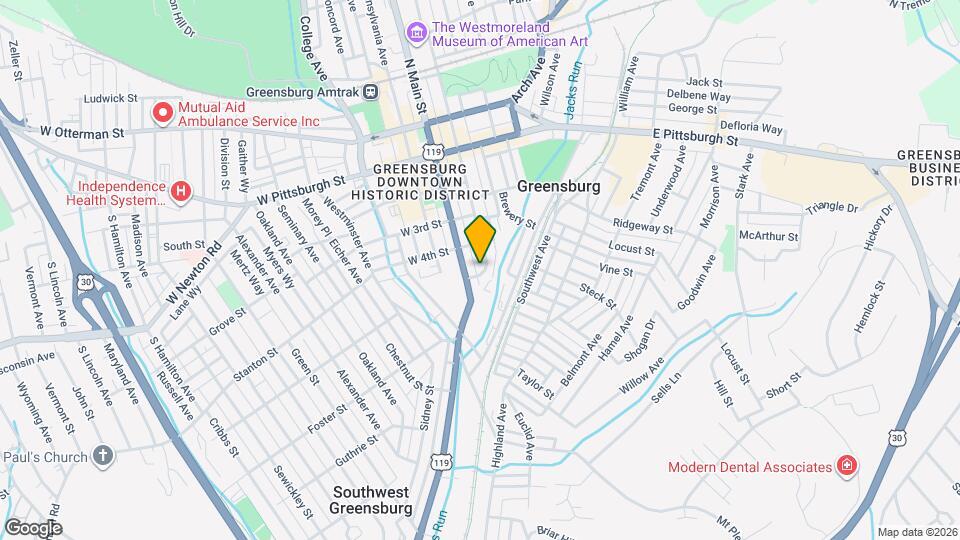 438 S Maple Ave Map and Location Details