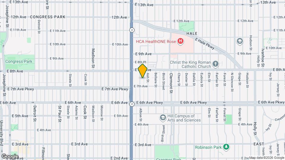 734 Albion St Map and Location Details