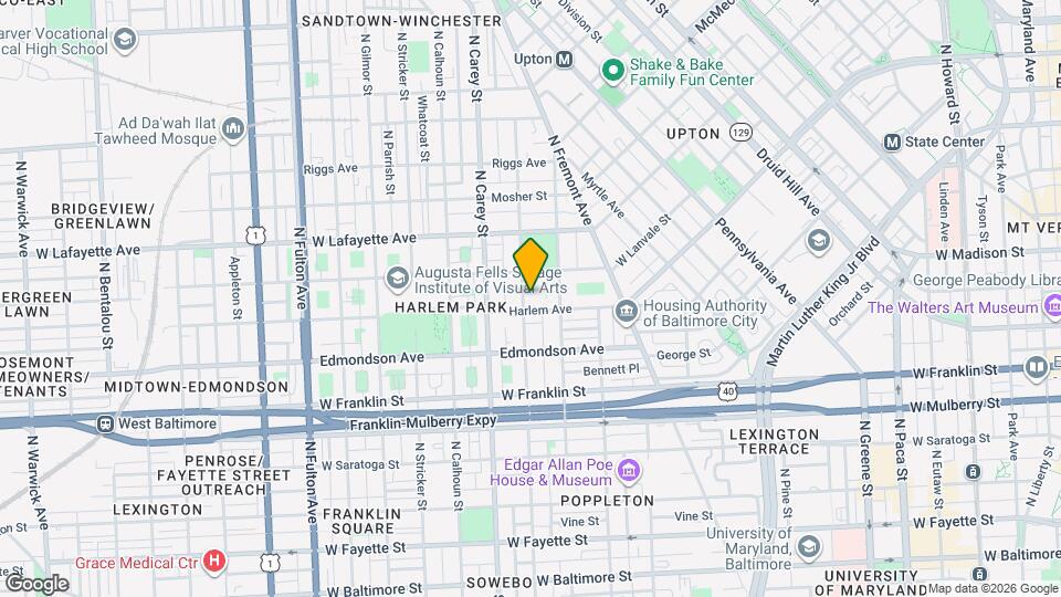 709 N Carrollton Ave, Unit 1A Map and Location Details