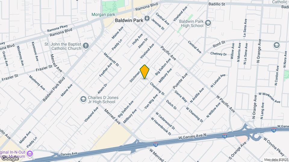 3557 Big Dalton Ave Mapa y Detalles de la Ubicación