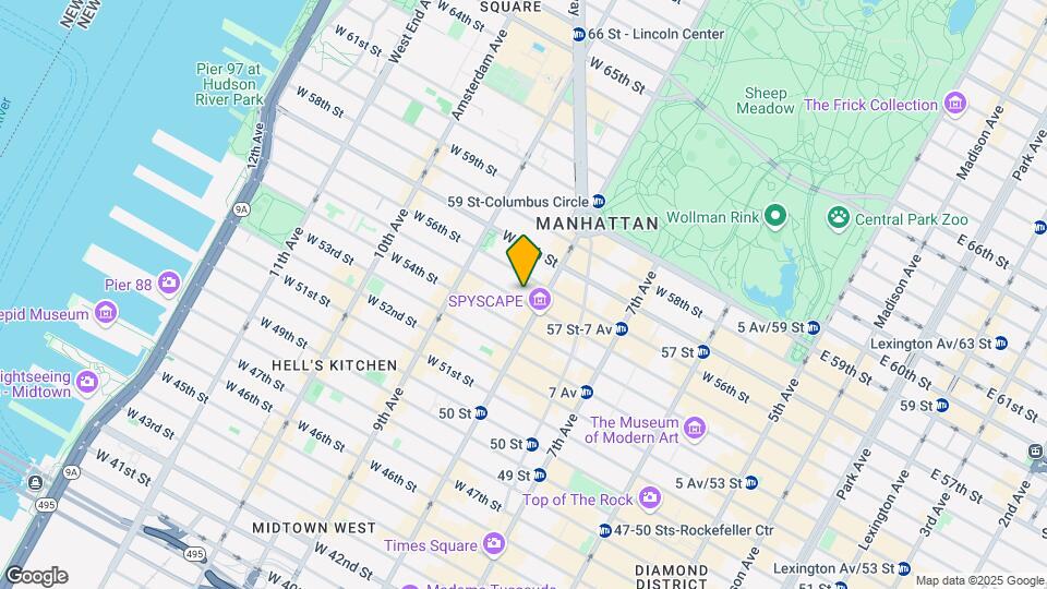 311 West 55th Street Map and Location Details