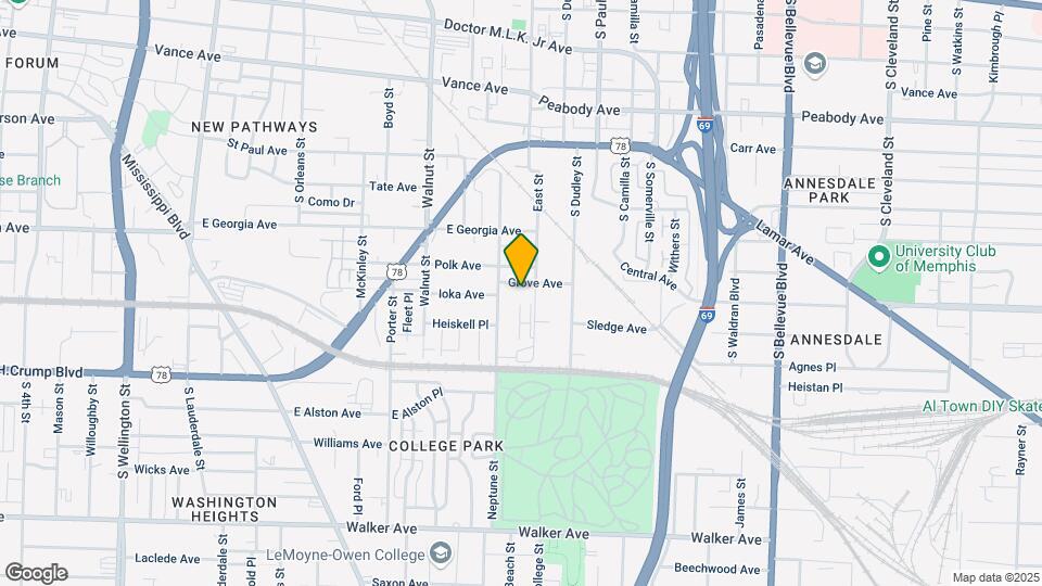 911 Grove Ave Mapa y Detalles de la Ubicación