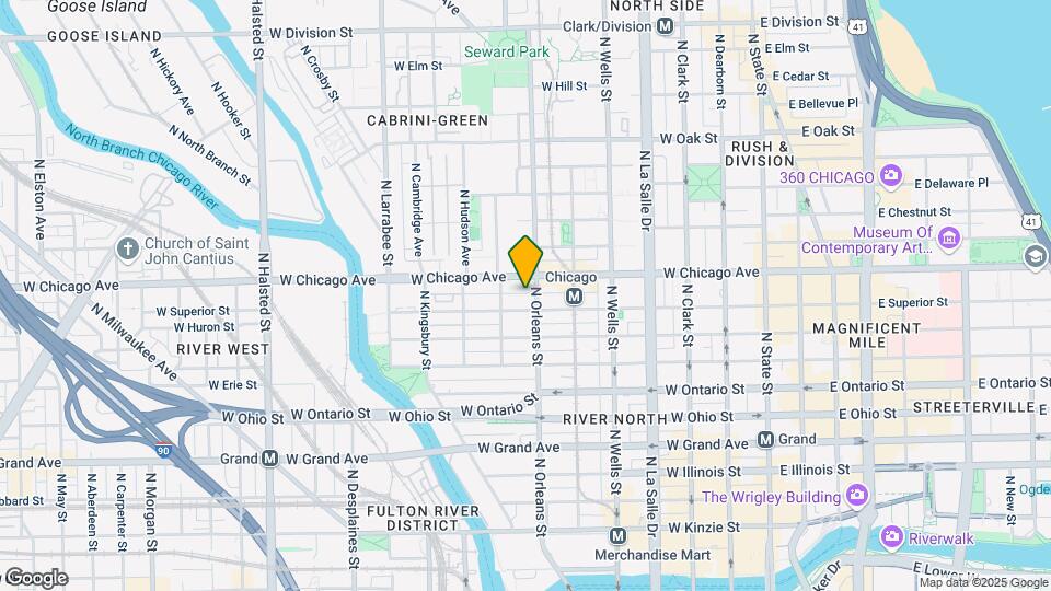 340 W Superior St Map and Location Details