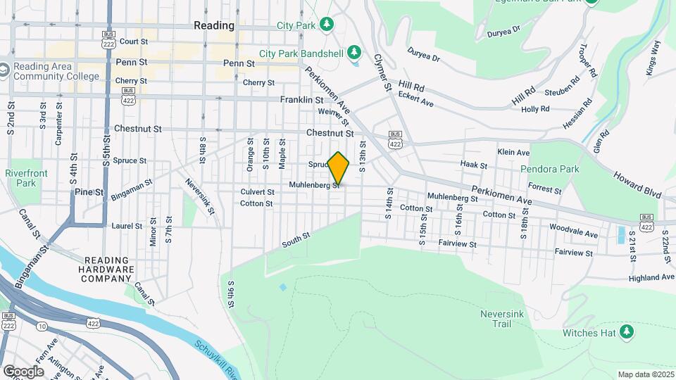 1222 Muhlenberg St Map and Location Details