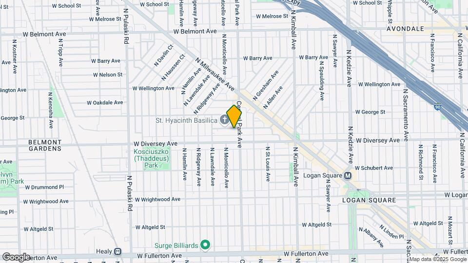 3611 W Wolfram St, Unit 3F Map and Location Details