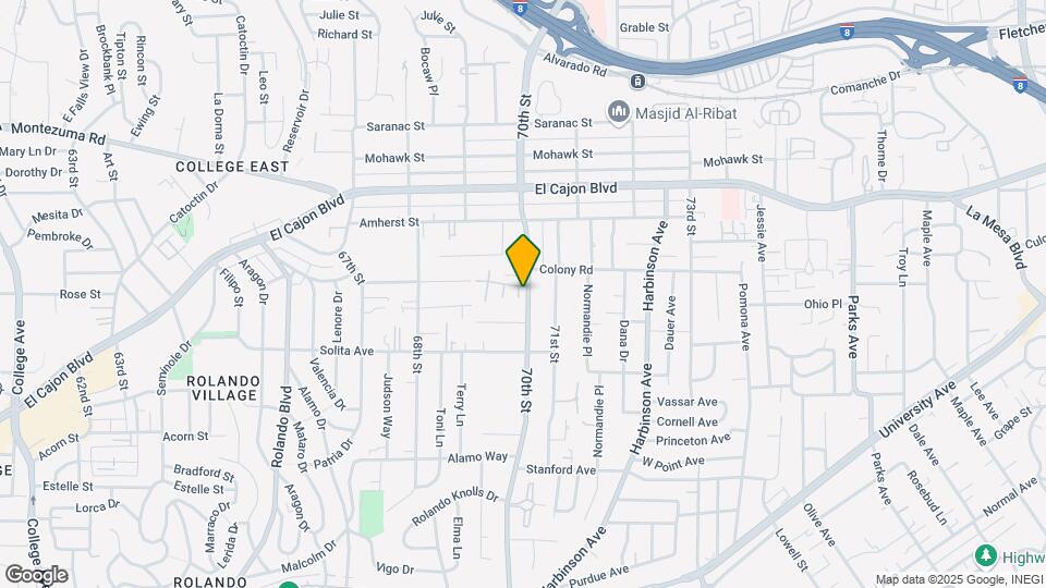 La Mesa Townhouse Map and Location Details