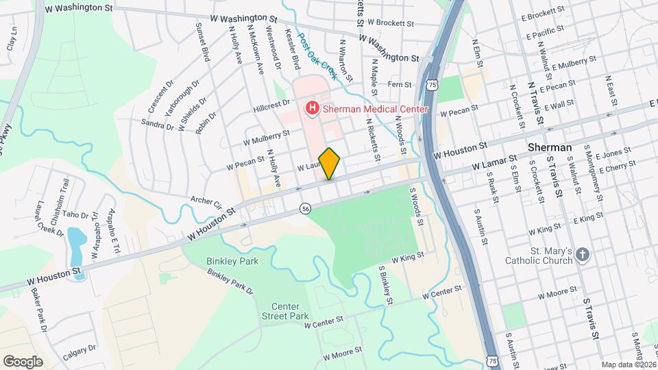 1108 W Houston St Map and Location Details