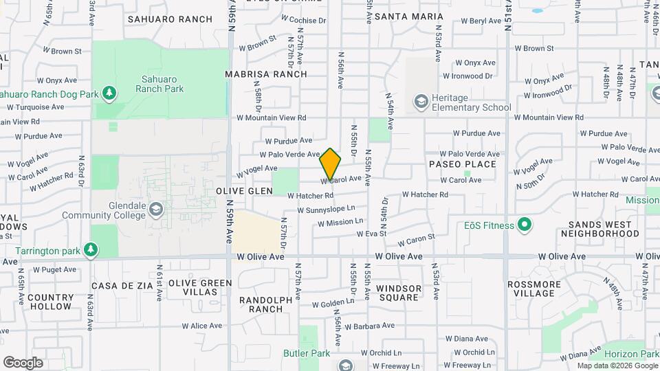5601 W Carol Ave Map and Location Details