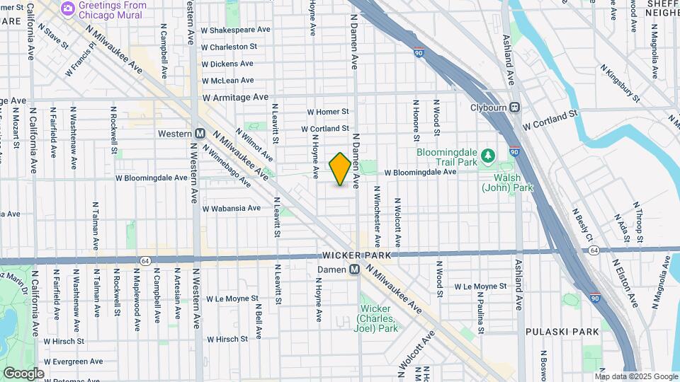 1728 N Damen Ave, Unit 302 Map and Location Details