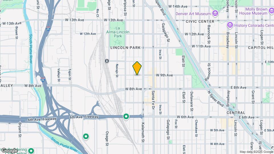 1028 W 9th Ave Map and Location Details