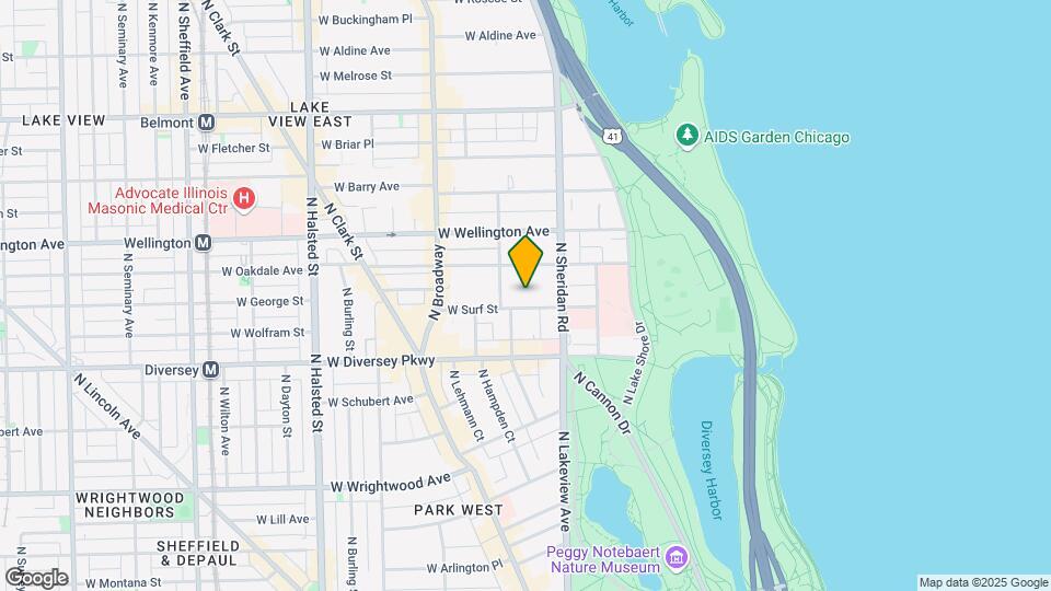 434 W Surf St Mapa y Detalles de la Ubicación