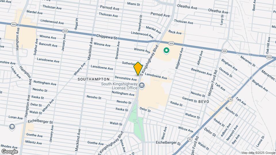 4517-4525 S Kingshighway St Map and Location Details