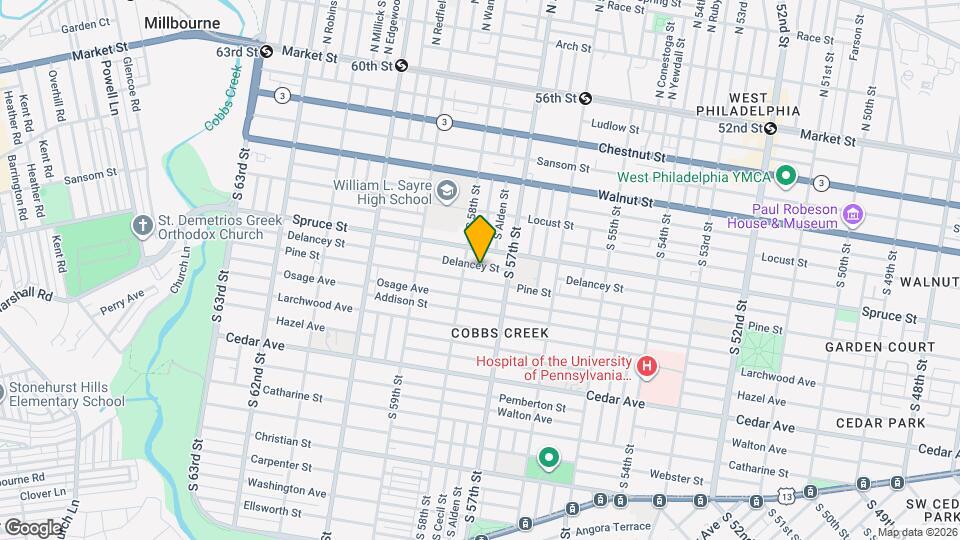 5742 Delancey St Map and Location Details