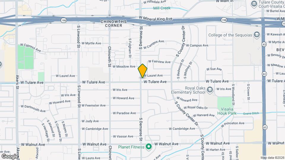 3636 W Tulare Ave Map and Location Details