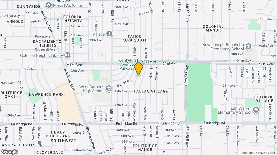 4915 Cabrillo Way Map and Location Details