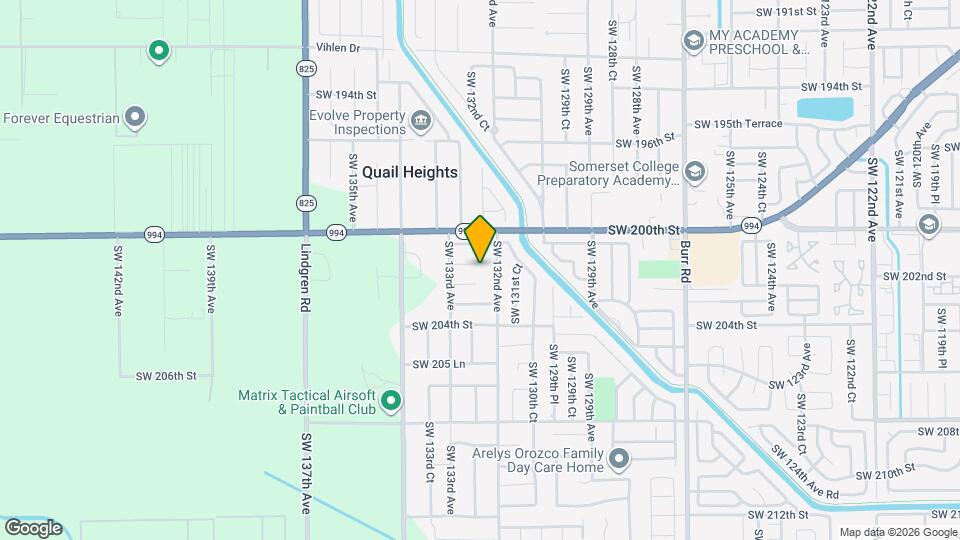 13236 SW 201st Terrace Map and Location Details