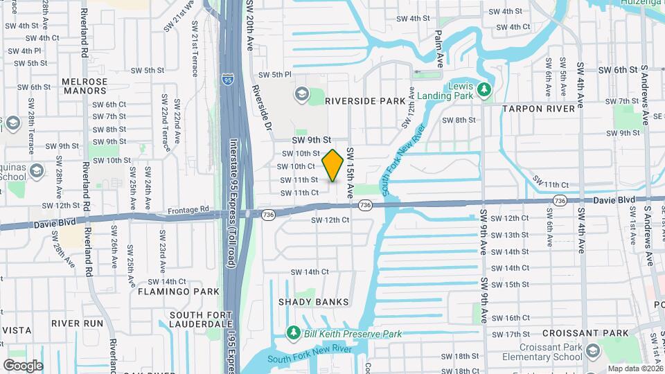 1105 SW 15th Terrace Map and Location Details