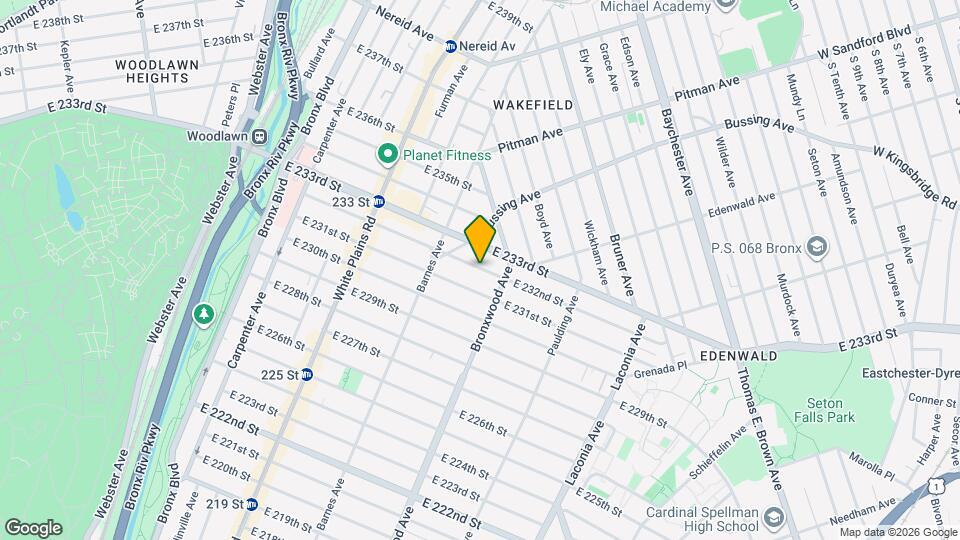 92 E 232nd St Map and Location Details