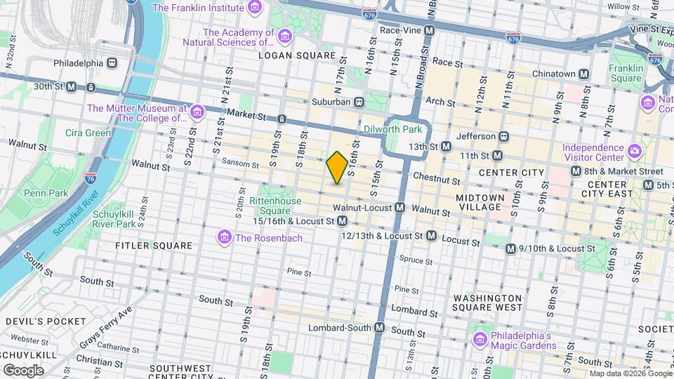 1615 Walnut St Map and Location Details