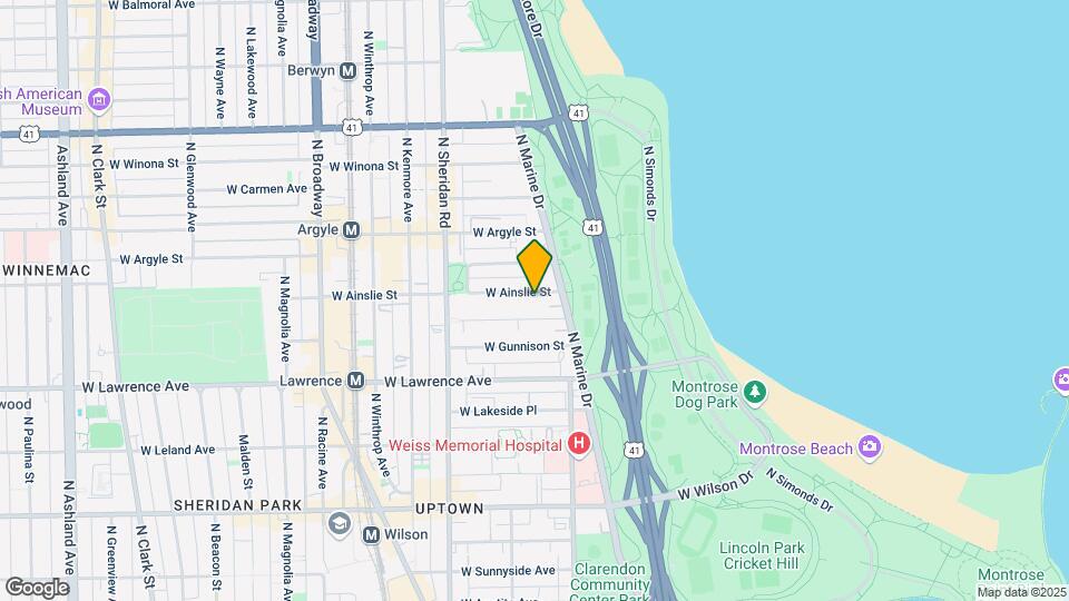 831 W Ainslie St Mapa y Detalles de la Ubicación