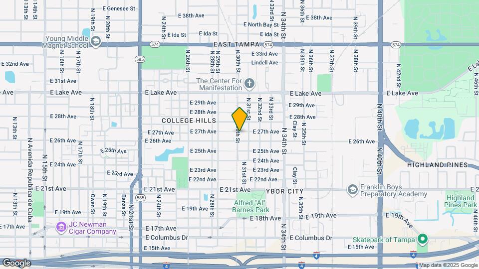 3001 E 27th Ave Map and Location Details