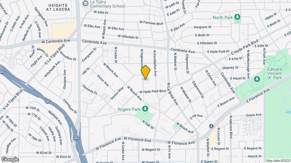 734 N Inglewood Ave Map and Location Details