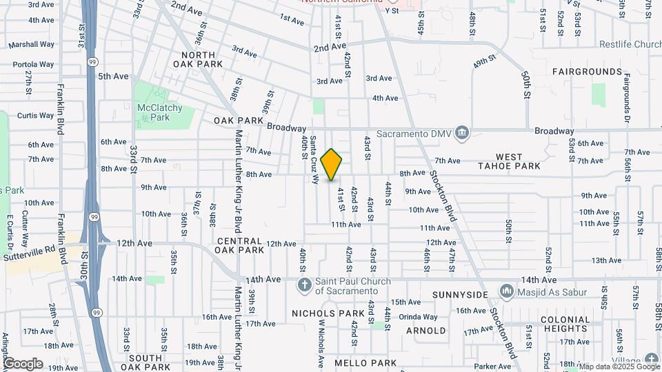 3329 San Jose Way Map and Location Details