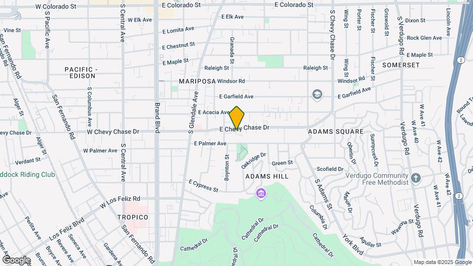 600 E Chevy Chase Dr Mapa y Detalles de la Ubicación