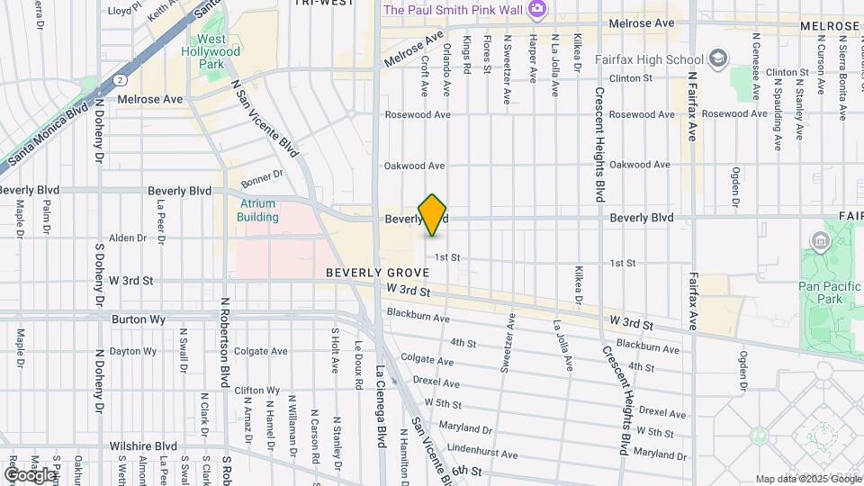 116 N Croft Ave, Unit 116 1/2 Map and Location Details