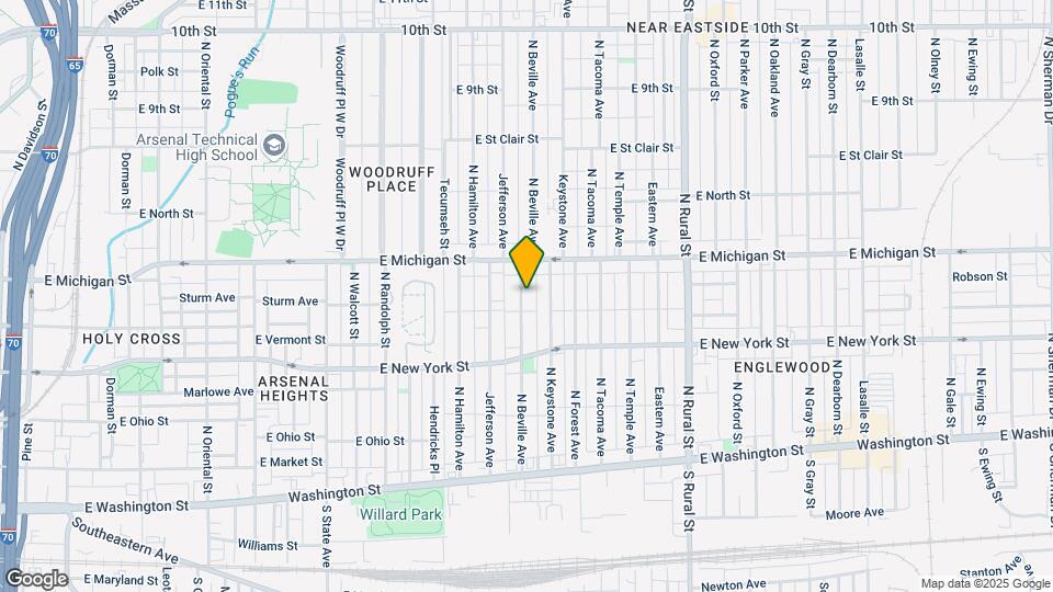419 N Beville Ave Map and Location Details