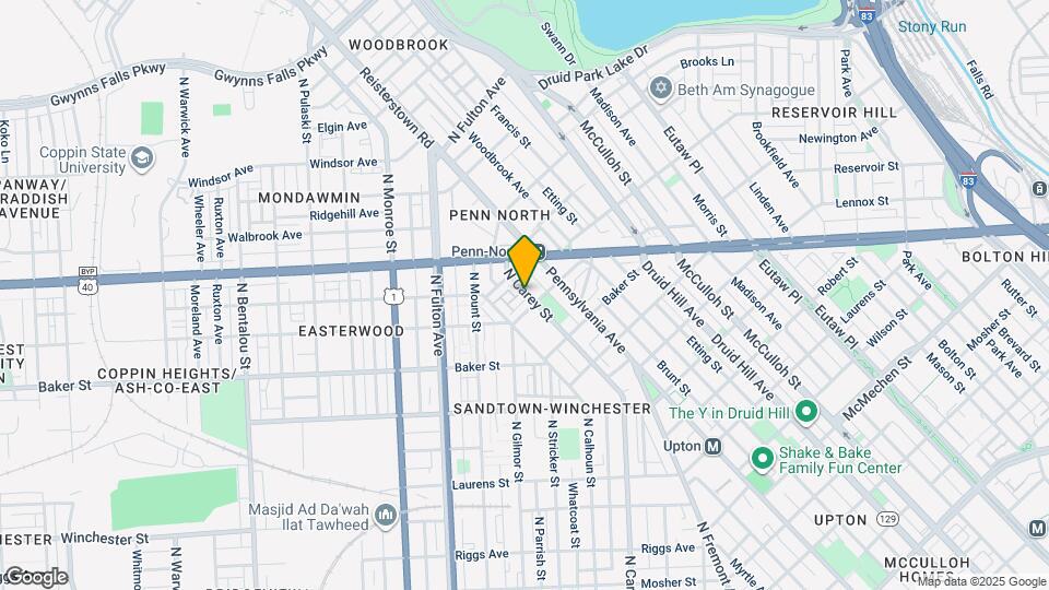 1706 N Carey St Map and Location Details