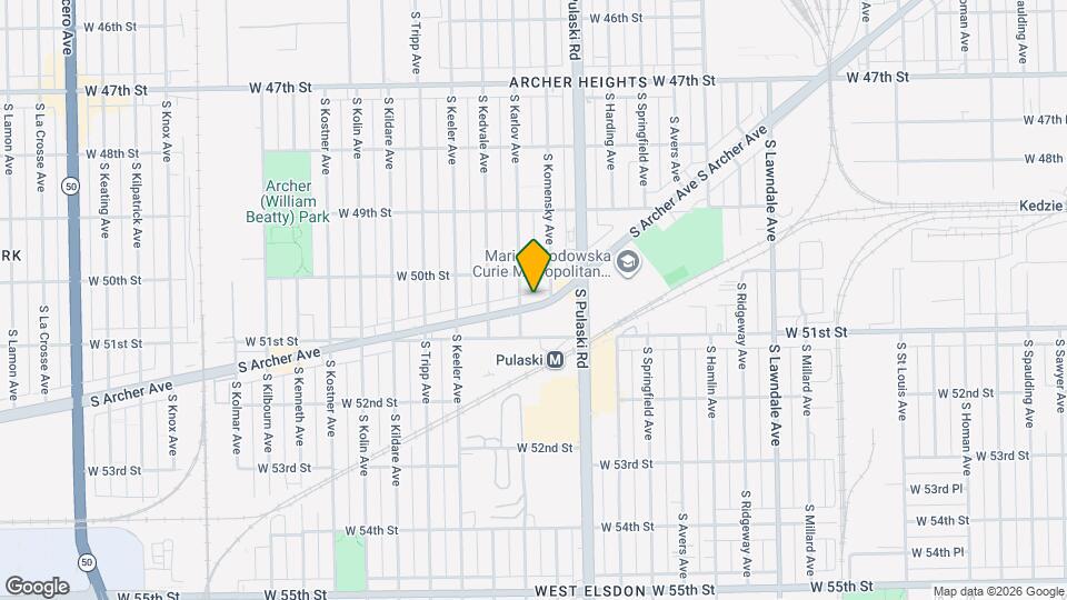 5030 S Archer Ave, Unit 2nd floor Map and Location Details