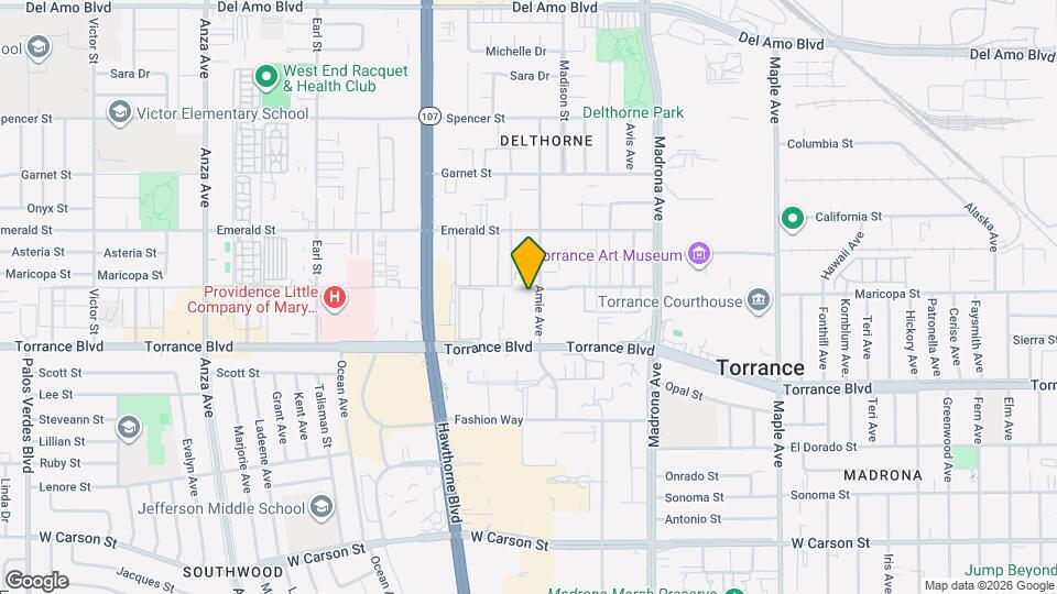 21009 Amie Ave, Torrance, CA Mapa y Detalles de la Ubicación