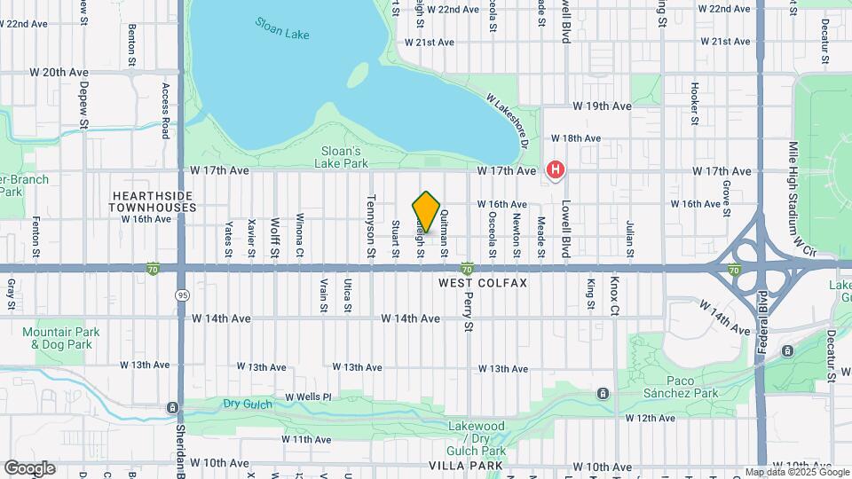 Flats at Sloan's Lake West Map and Location Details